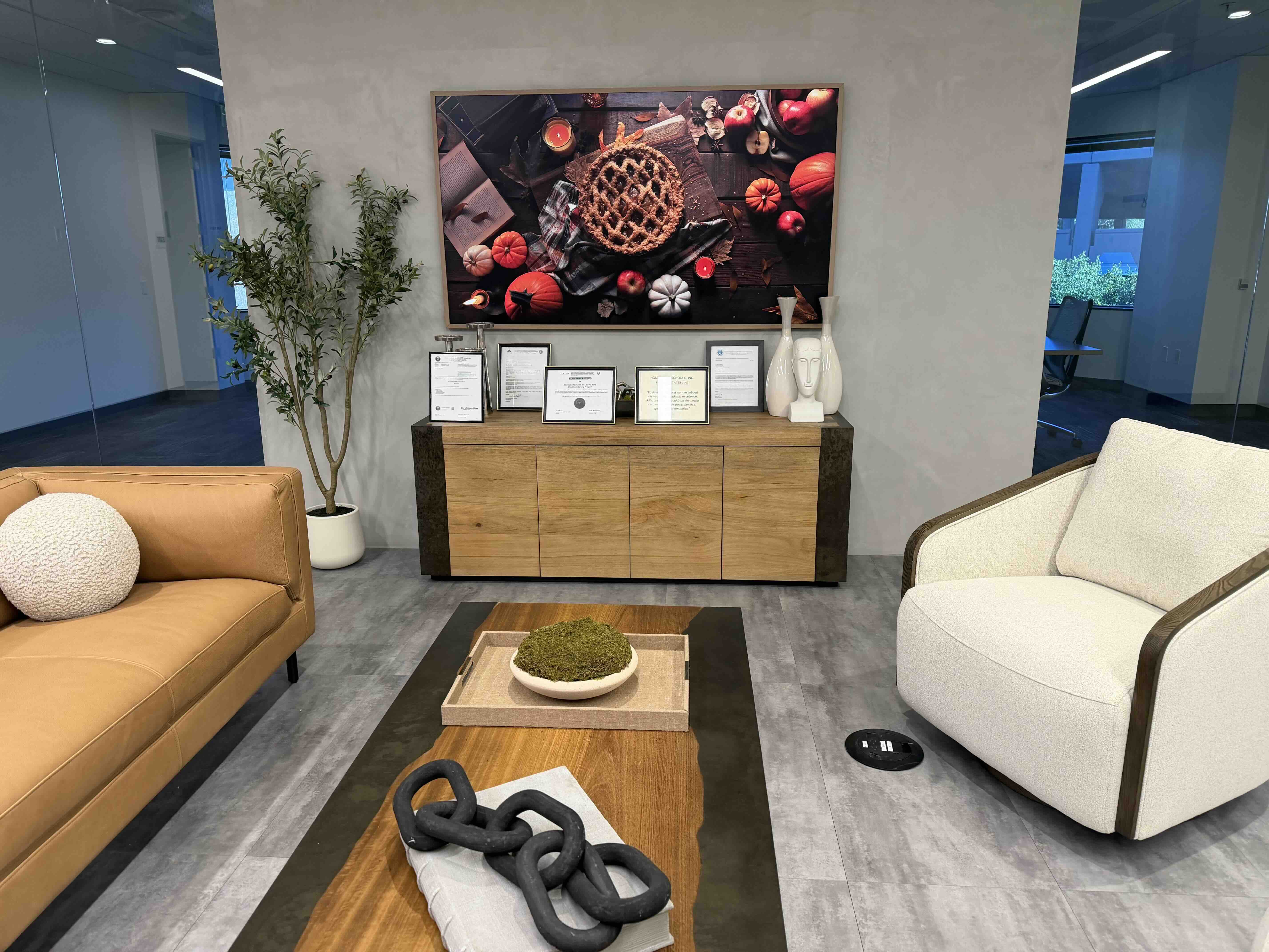 Campus interior lounge seating