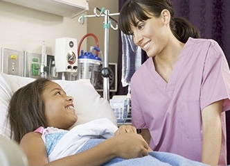 LVN caring for child patient